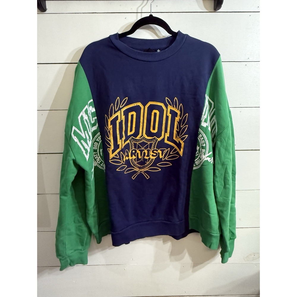 BTS Official Varsity Sweatshirt Size XL Oversized Mic Drop Idol Artist K-Pop
